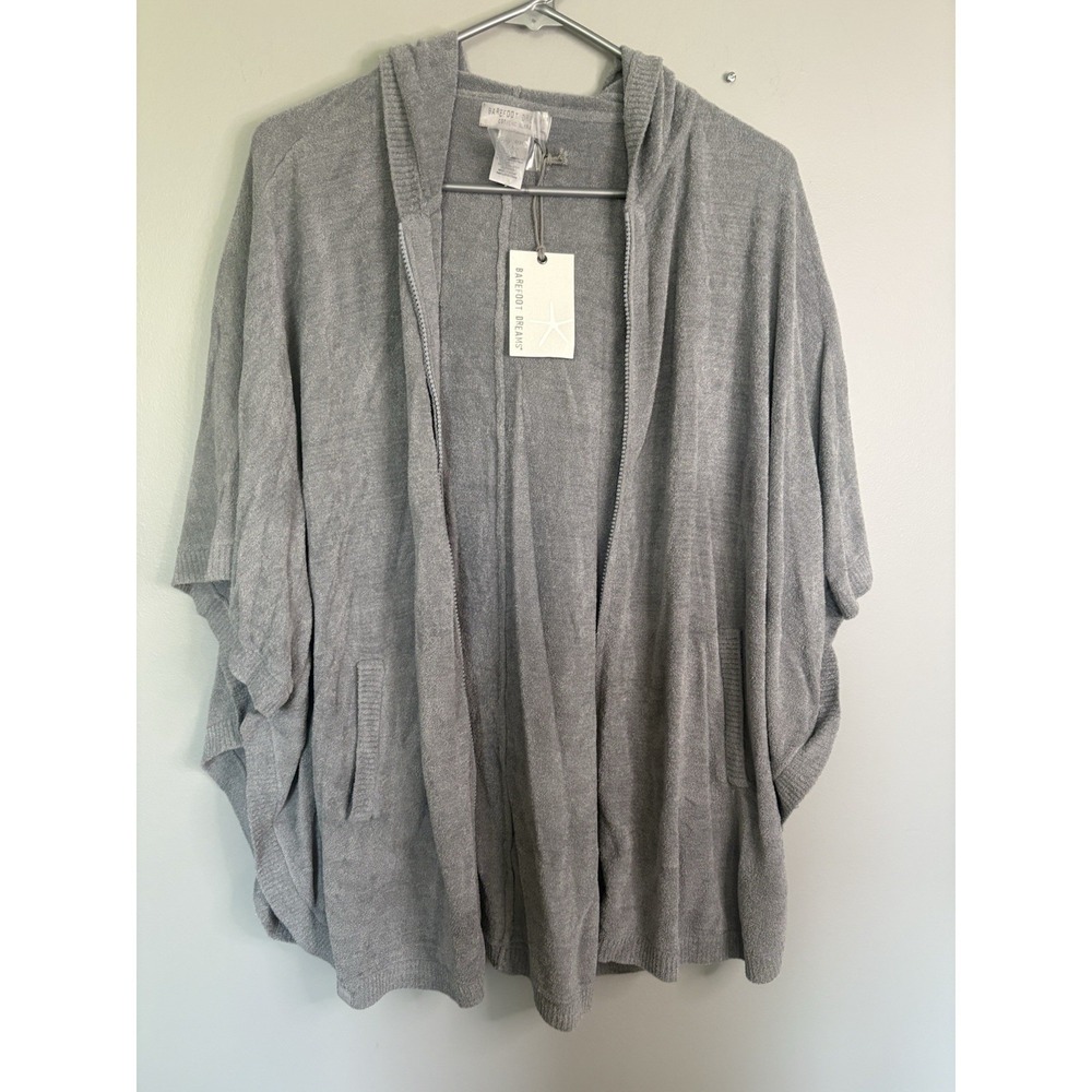 Barefoot Dreams Cozychic Ultra Lite Shirttail Poncho In Moon Beam NWT